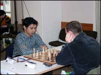 Sandipan playing GM Oratowsky at Bad Weissee Open 2002